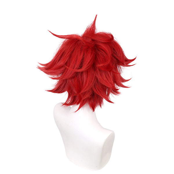 Anime SK8 the Infinity Kyan Reki Cosplay Wigs Short Red Wigs With Headband