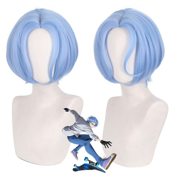 Anime SK8 the Infinity Langa Hasegawa Blue Cosplay Wigs