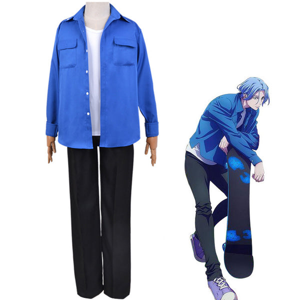 Anime SK8 the Infinity Langa Hasegawa Cosplay Costume Blue Suit  Halloween Cosplay Outfit