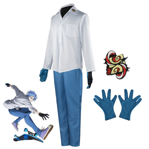 Anime SK8 the Infinity Langa Hasegawa White Cosplay Costume Halloween Party Costume
