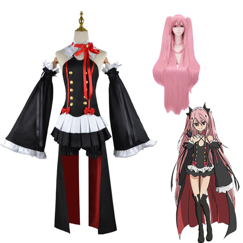 Anime Seraph Of The End Owari no Seraph Krul Tepes Cosplay Costume+Wigs Halloween Full Set Costume Outfit