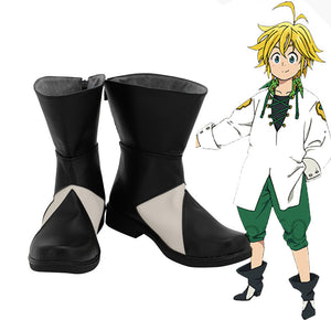 The Seven Deadly Sins Dragon's Sin of Wrath Meliodas Cosplay Shoes PU Leather Costume Boots