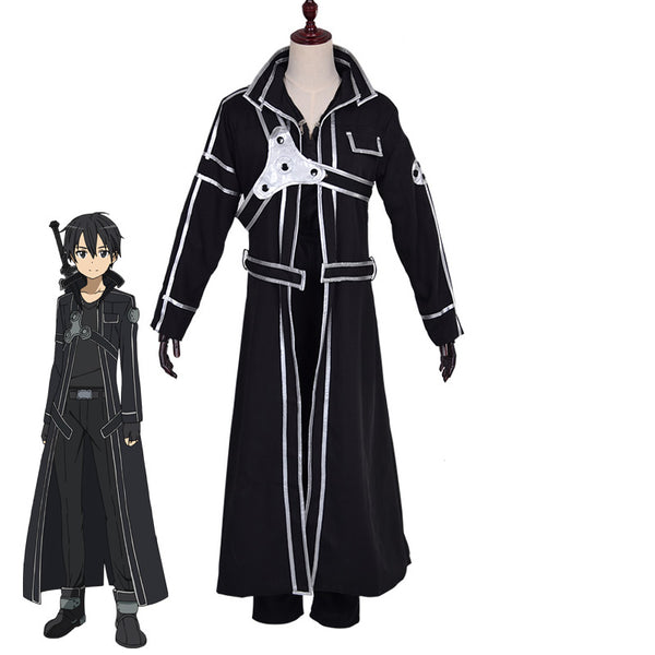 Anime Sword Art Online Costume Kirigaya Kazuto Cosplay Costumes SAO Kirito Halloween Cosplay Uniform
