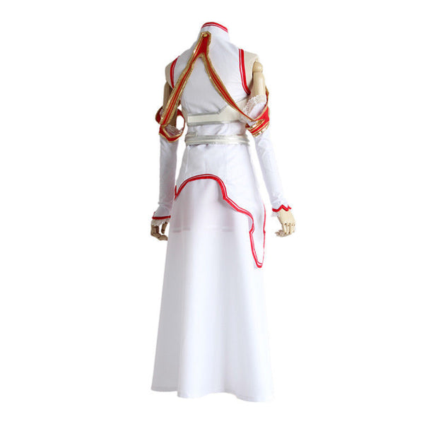 Anime Sword Art Online Yuuki Asuna Whole Set Cosplay Costume Dress and Wigs and Boots SAO Asuna Full Set Halloween Costume