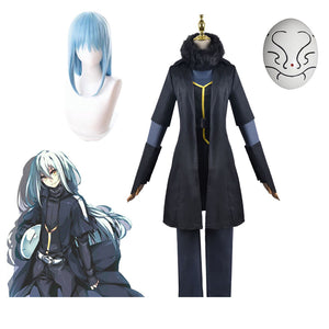 Anime That Time I Got Reincarnated As A Slime 2 Rimuru Tempest Full Set Costume With Wigs and Mask Halloween Cosplay Outfit