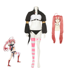 Anime That Time I Got Reincarnated As A Slime Milim Nava Cosplay Costume With Wigs Halloween Costume Set