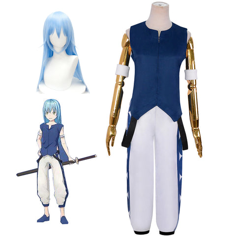 Anime That Time I Got Reincarnated As A Slime Rimuru Tempest Cosplay Costume With Wigs Halloween Costume Set