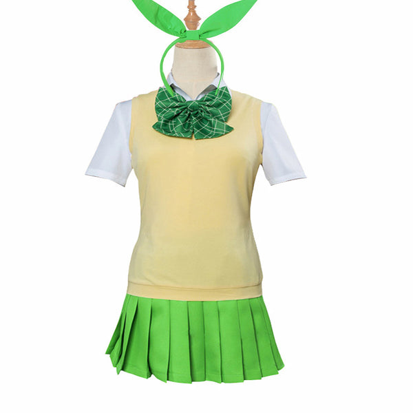 Anime The Quintessential Quintuplets Yotsuba Nakano Costume With Wigs Set Halloween Party Costume
