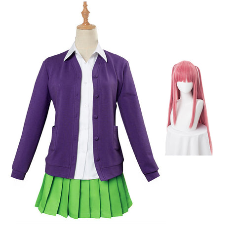 Anime The Quintessential Quintuplets Nino Nakano Uniform Costume With Wigs Full Set Halloween Cosplay Outfit