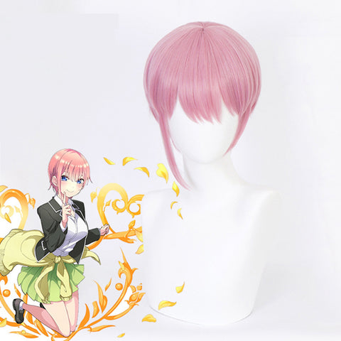 Anime The Quintessential Quintuplets Ichika Nakano Cosplay Wigs Pink Short Cosplay Hair