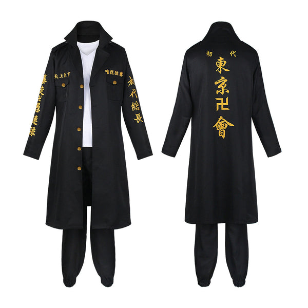 Manjiro Sano Costume With Cloak Tokyo Manji Gang Leader Mikey Cosplay Costume Uniform