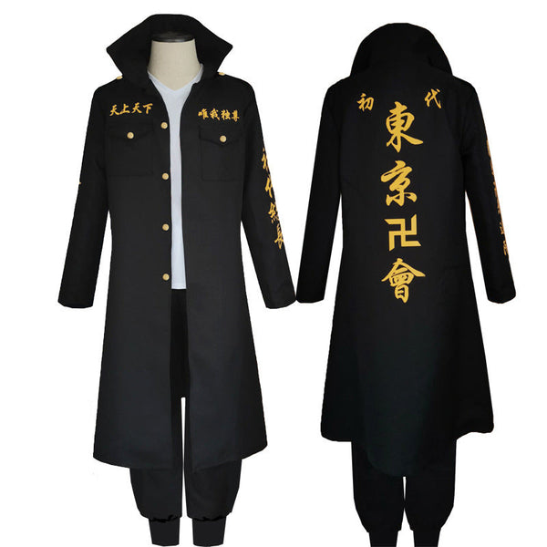 Manjiro Sano Costume With Cloak Tokyo Manji Gang Leader Mikey Cosplay Costume Uniform