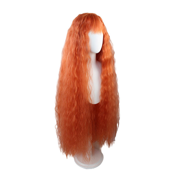 Anime Wonder Egg Priority Frill Cosplay Wigs Long Orange Wigs