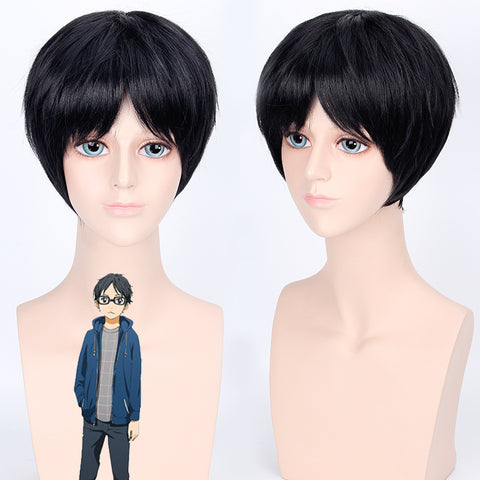 Anime Your Lie in April Cosplay Kousei Arima Cosplay Black Wigs