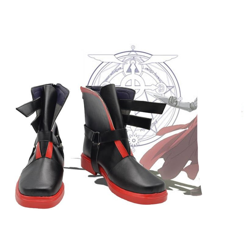 Fullmetal Alchemist Edward Elric Cosplay Shoes Costume PU Leather Boots Halloween Cosplay Accessories