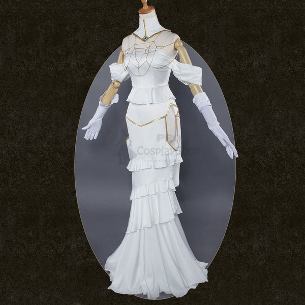 Anime Overlord Cosplay Albedo Cosplay Costume White Dress With Horns Props Halloween Cosplay Outfit