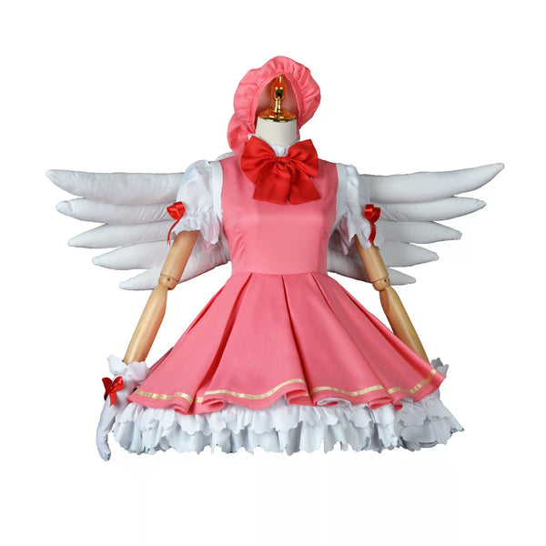 Cardcaptor Sakura Sakura Kinomoto Cosplay Costume Battle Outfit Pink Dress Cosplay