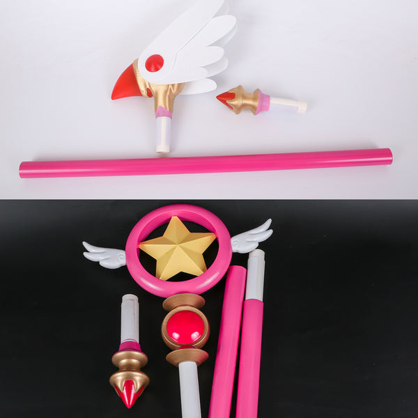 Cardcaptor Sakura Cosplay Props Magic Wands 85CM Sakura Kinomoto Cosplay Star Birdhead Stickers