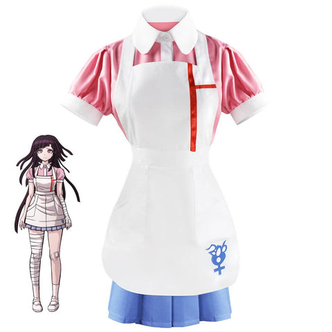 Danganronpa 2: Goodbye Despair Mikan Tsumiki Costume Pink Maid Dress Cosplay Outfit