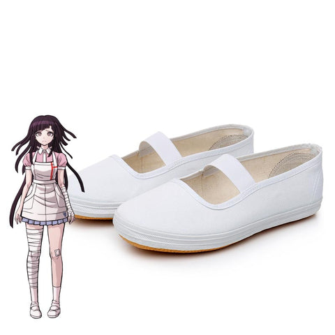 Danganronpa 2: Goodbye Despair Mikan Tsumiki Costume Shoes White Canvas Shoes