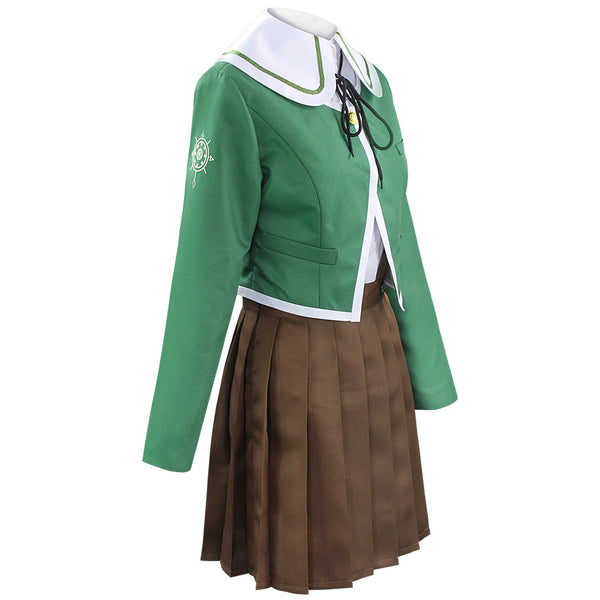 Danganronpa: Trigger Happy Havoc Chihiro Fujisak Full Set Costume Uniform+Wigs+Shoes Halloween Party Outfit