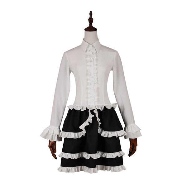 Danganronpa: Trigger Happy Havoc Celestia Ludenberg Whole Set Costume Dress and Wigs and Cosplay Shoes