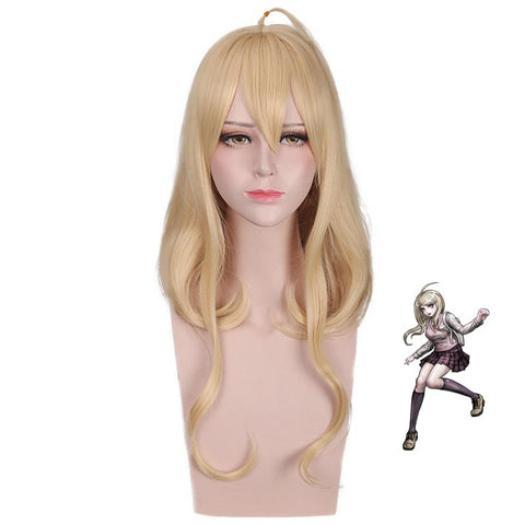 Danganronpa V3: Killing Harmony Akamatsu Kaede Costume Wigs Golden Long Wigs