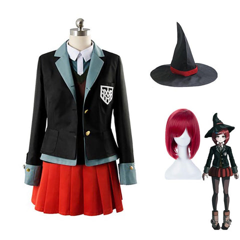 Danganronpa V3: Killing Harmony Himiko Yumeno Costume Uniform With Hat and Wigs Halloween Costume Set