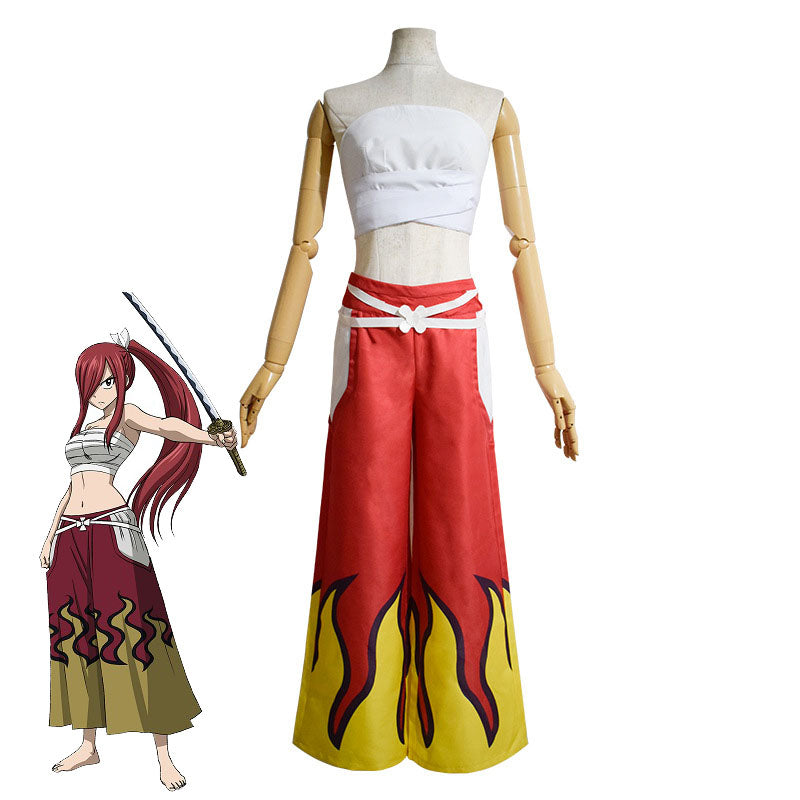 Fairy Tail Erza Scarlet Clear Heart Clothing Cosplay Costume Halloween Cosplay Outfit