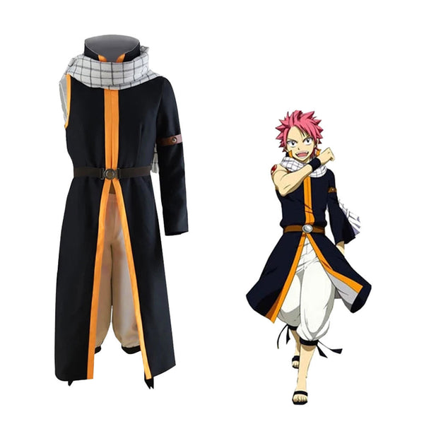 Fairy Tail Etherious Natsu Dragneel Cosplay Costume With Scarf Whole Set Halloween Costume