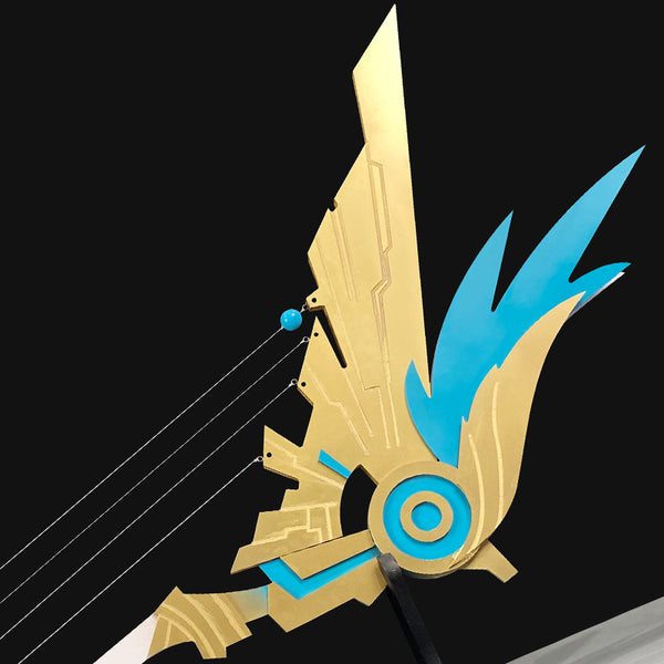 Genshin Impact Cosplay Anemo Archon Barbatos Venti Cosplay Weapon Skyward Harp Cosplay Bow Props