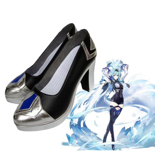 Genshin Impact Cosplay Costume Eula Cosplay Shoes Costume Boots Accessories
