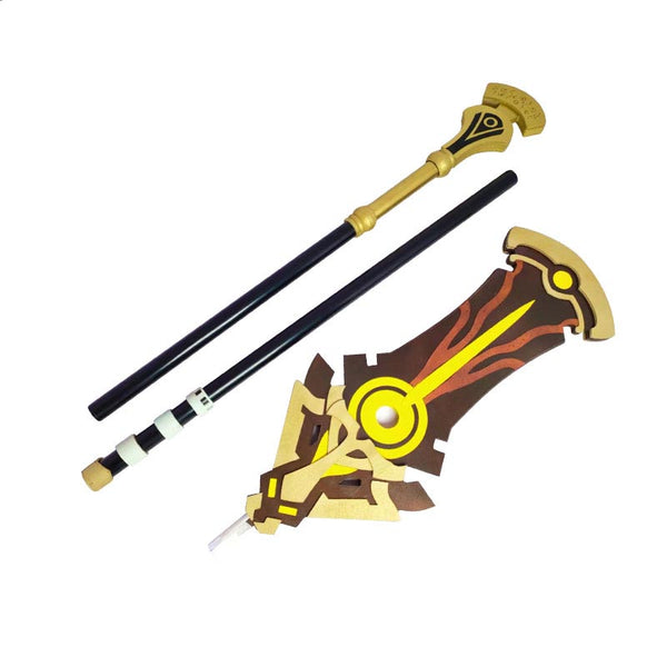 Genshin Impact Cosplay Cyno Cosplay Weapon Staff of the Scarlet Sands PVC Polearm Props