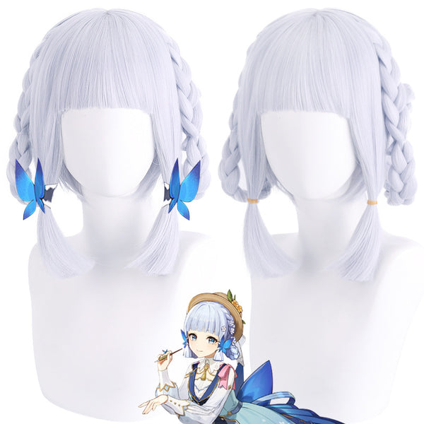Genshin Impact Cosplay Kamisato Ayaka Skin Springbloom Missive Cosplay Costume With Wigs Set