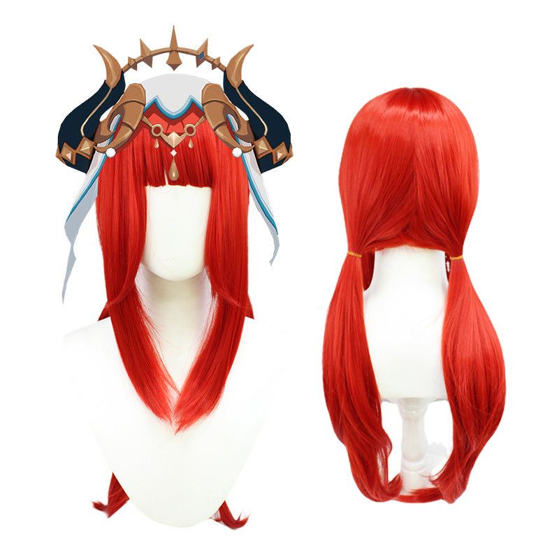 Genshin Impact Cosplay Nilou Cosplay Wigs Red Long Wigs Costume Accessories