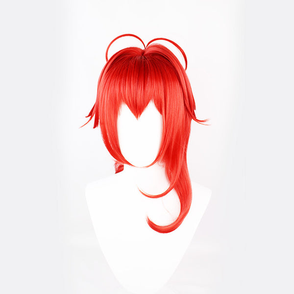 Genshin Impact Diluc Cosplay Wigs Red Long Wigs