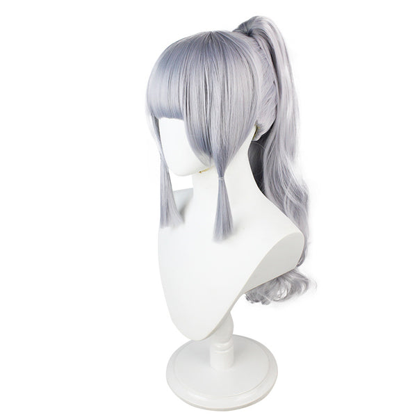 Genshin Impact Kamisato Ayaka Cosplay Wigs Unisex Long Silver Wigs