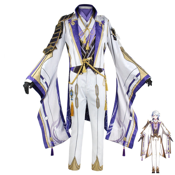 Genshin Impact Kamisato Ayato Whole Set Costume With Wigs Halloween Carnival Costume Outfit