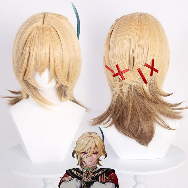 Genshin Impact Kaveh Full Set Cosplay Costume With Wigs and Shoes Halloween Carnival Costume