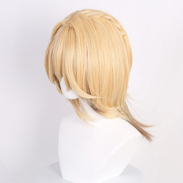 Genshin Impact Kaveh Cosplay Wigs Costume Accessories Golden Short Wigs