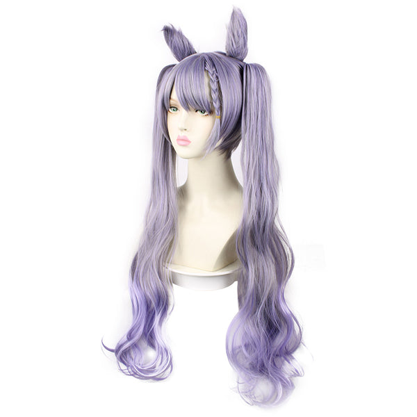 Genshin Impact Keqing Full Set Cosplay Costume With Wigs Halloween Party Costume