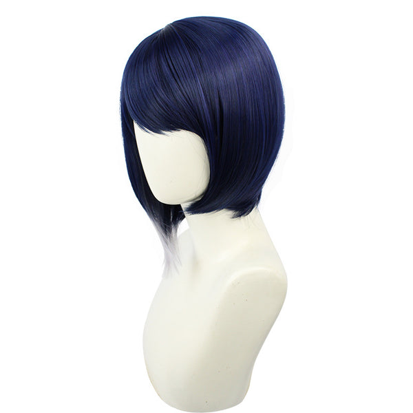 Genshin Impact Kujou Sara Cosplay Wigs Short Purple Wigs Costume Accessories