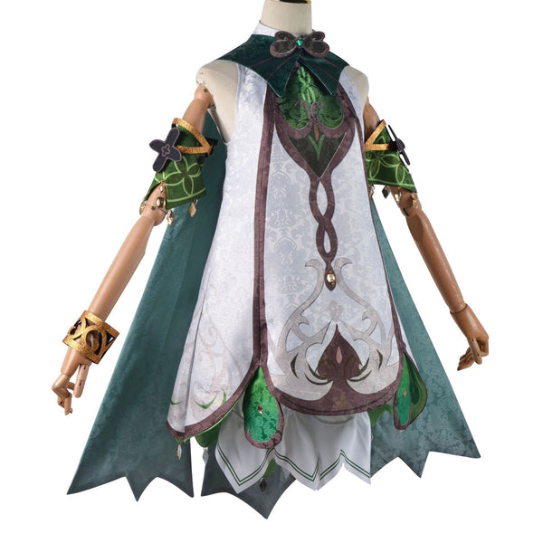 Genshin Impact Lesser Lord Kusanali Nahida Deluxe Version Costume Dress With Wigs and Boots Full Set Halloween Costume