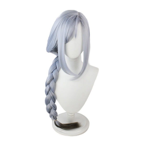 Genshin Impact Shenhe Cosplay Silver Wigs Halloween Cosplay Accessories