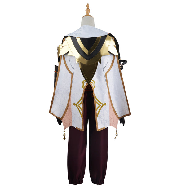 Genshin Impact Traveler Aether Whole Set Costume With Wigs and Boots Halloween Cosplay Outfit