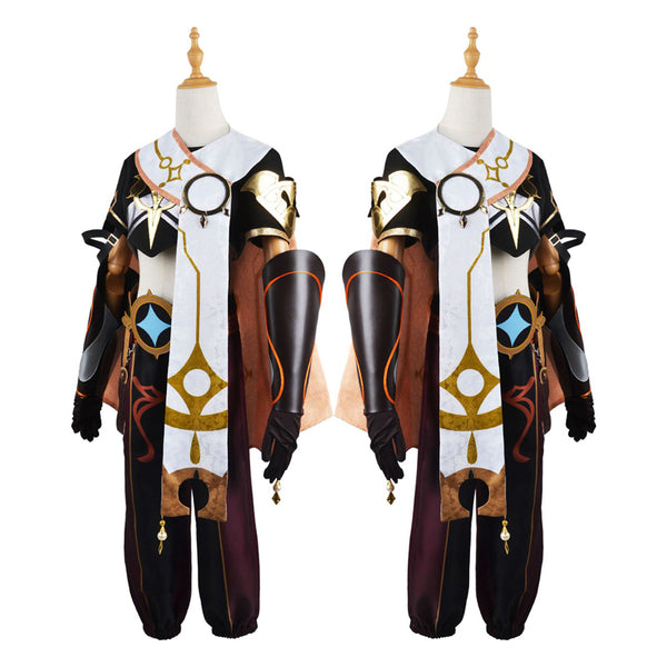 Genshin Impact Traveler Aether Cosplay Costume With Wigs Set