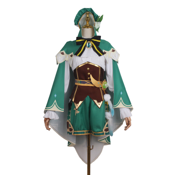 Genshin Impact Venti Cosplay Costume Full Set With Hat Halloween Carnival Cosplay Outfit