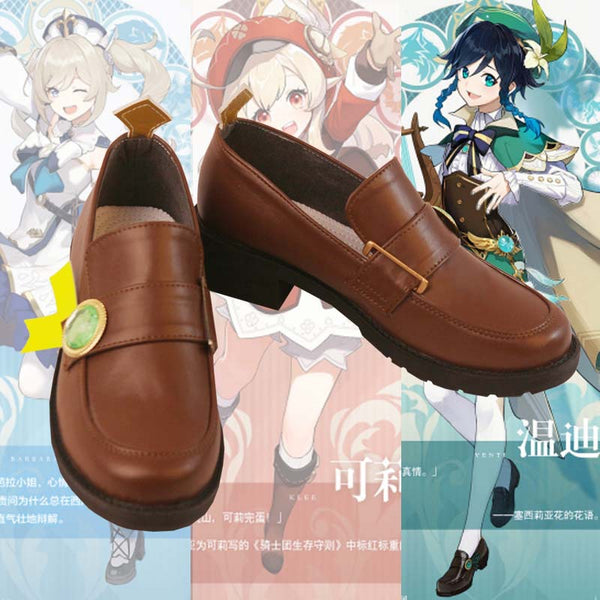 Genshin Impact Venti Cosplay Shoes Halloween Cosplay Costume Accessories