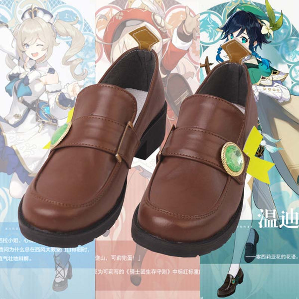 Genshin Impact Venti Cosplay Shoes Halloween Cosplay Costume Accessories