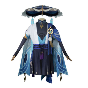 Genshin Impact Wanderer Cosplay Costume With Hat Halloween Cosplay Costume